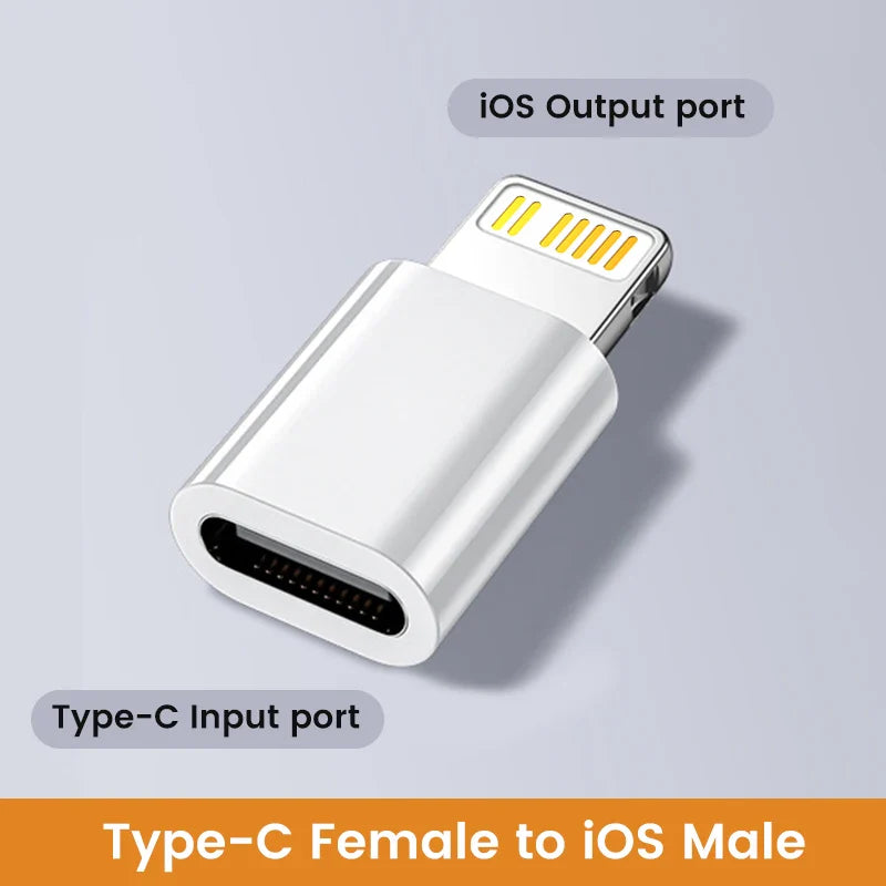 USB C To Lightning Adapter For iOS Male to Type C Female Converter for iPhone